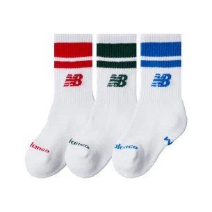 NEW BALANCE Chaussettes Kids Everyday Stripe Midcalf 3 pack