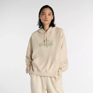 FELPA CON CAPPUCCIO A FIORI NEW BALANCE FELPA