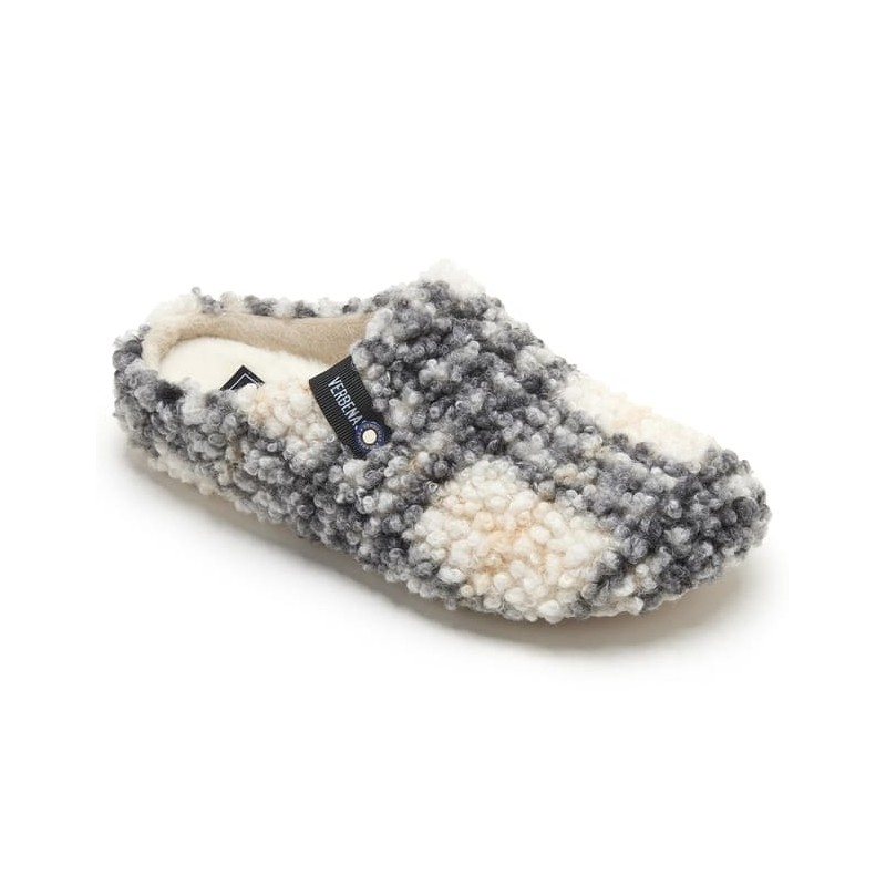 PANTUFLAS FUN VERBENAS YORK PLAID BORREGO